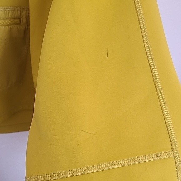 Free People Yellow Reach the Summit Cropped Neoprene Hoodie workout jacket Small - Picture 12 of 12